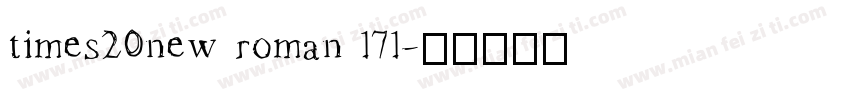 times20new roman 171字体转换